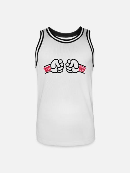 Brothers for Life Logo - Maillot de basket Homme - blanc/noir