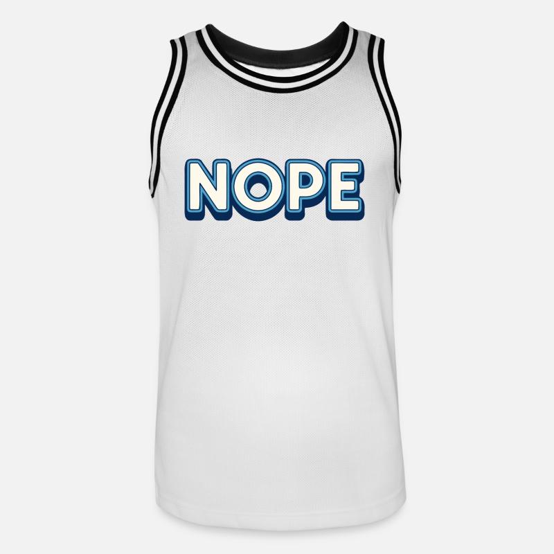 Nope. - Men's Basketball Jersey - white/black