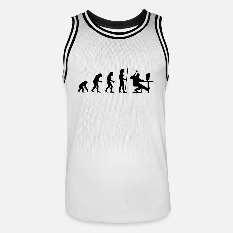 evolution_pc_1 - Männer Basketball-Trikot - Weiß/Schwarz