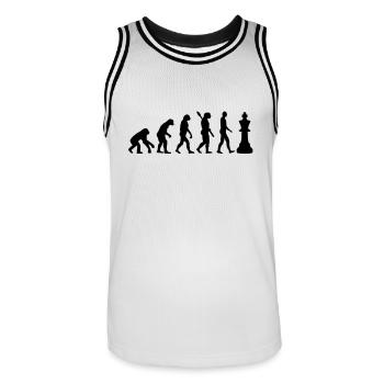 Schach - Männer Basketball-Trikot - Weiß/Schwarz - Vorne - AI Model Male 185 dark (185cm)