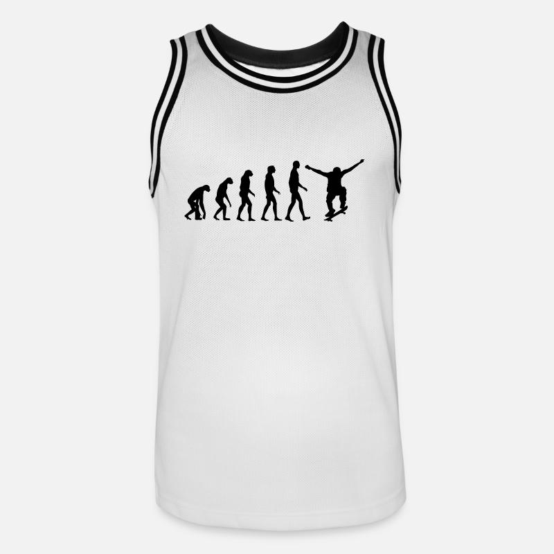 skate evolution - Männer Basketball-Trikot - Weiß/Schwarz