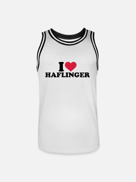 Haflinger - Männer Basketball-Trikot - Weiß/Schwarz