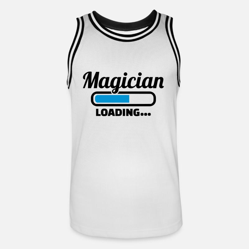 Zauberer - Männer Basketball-Trikot - Weiß/Schwarz