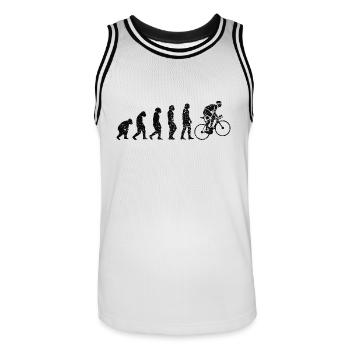 Cycling Bicycle Cyclist Cyclist Cycling - Men's Basketball Jersey - white/black - Front - AI Model Male 185 dark (185cm)