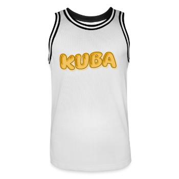 Kuba - Männer Basketball-Trikot - Weiß/Schwarz - Vorne - AI Model Male 185 dark (185cm)