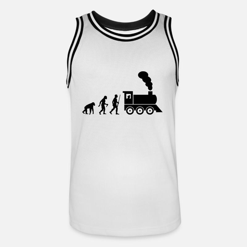 Train driver evolution - Maillot de basket Homme - blanc/noir