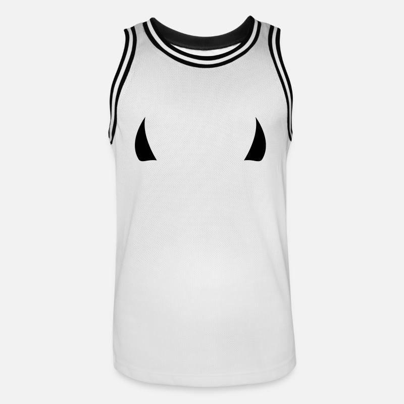 devil horns - Men's Basketball Jersey - white/black
