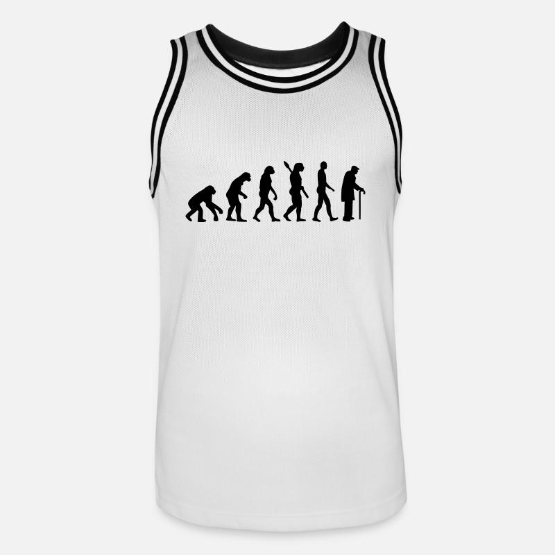 Évolution Retraité - Maillot de basket Homme - blanc/noir
