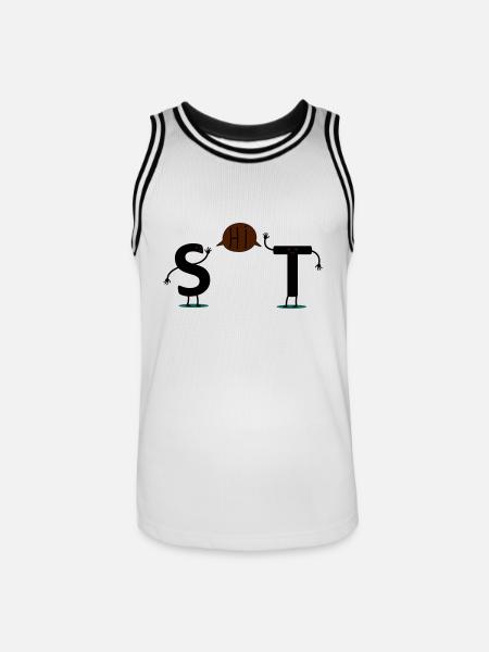 shit - Men's Basketball Jersey - white/black