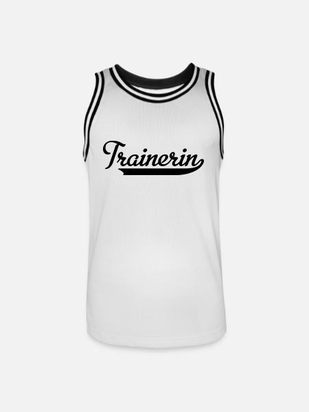 Trainerin - Männer Basketball-Trikot - Weiß/Schwarz