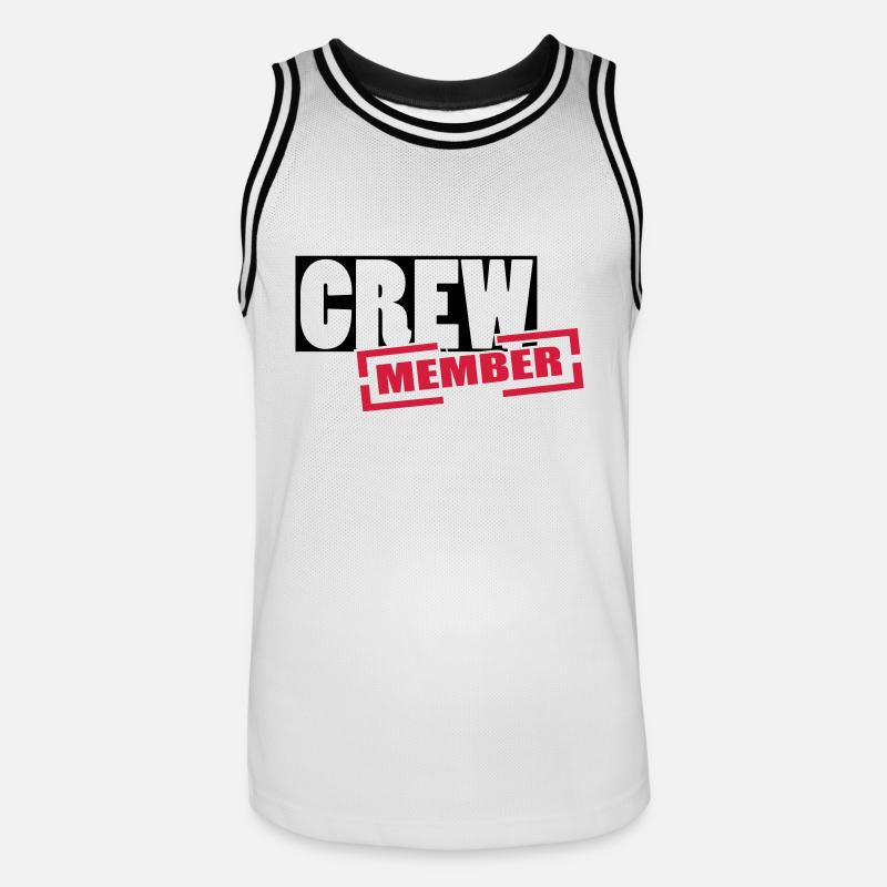 crew - Männer Basketball-Trikot - Weiß/Schwarz