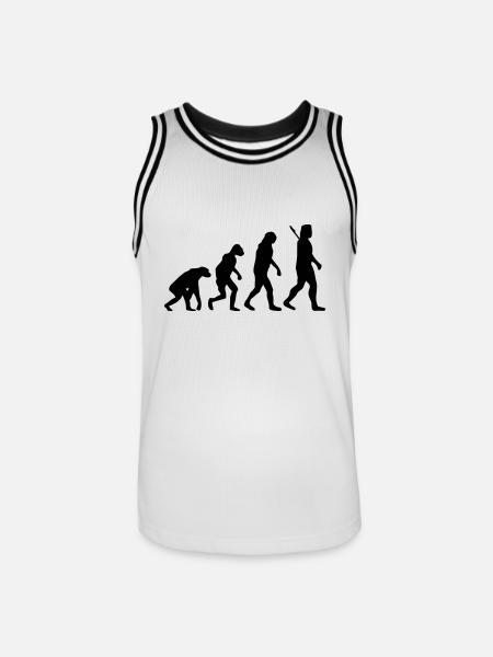 Evolution - Männer Basketball-Trikot - Weiß/Schwarz
