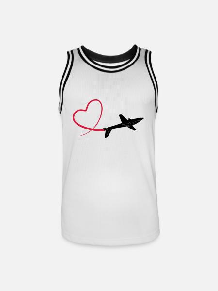Kunstflug aerobatic Fox - Men's Basketball Jersey - white/black