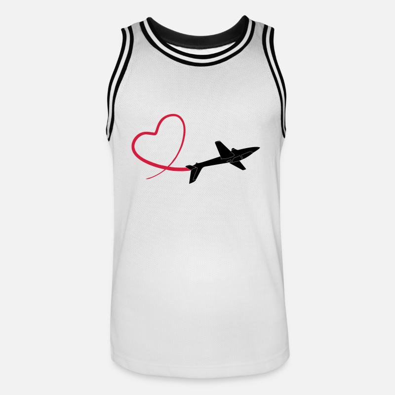 Kunstflug aerobatic Fox Geschenk - Männer Basketball-Trikot - Weiß/Schwarz