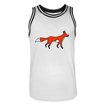 Fox Red Fox Forest Animal Clever Cute Wild Dog - Men's Basketball Jersey - white/black - Front - AI Model Male 185 dark (185cm)