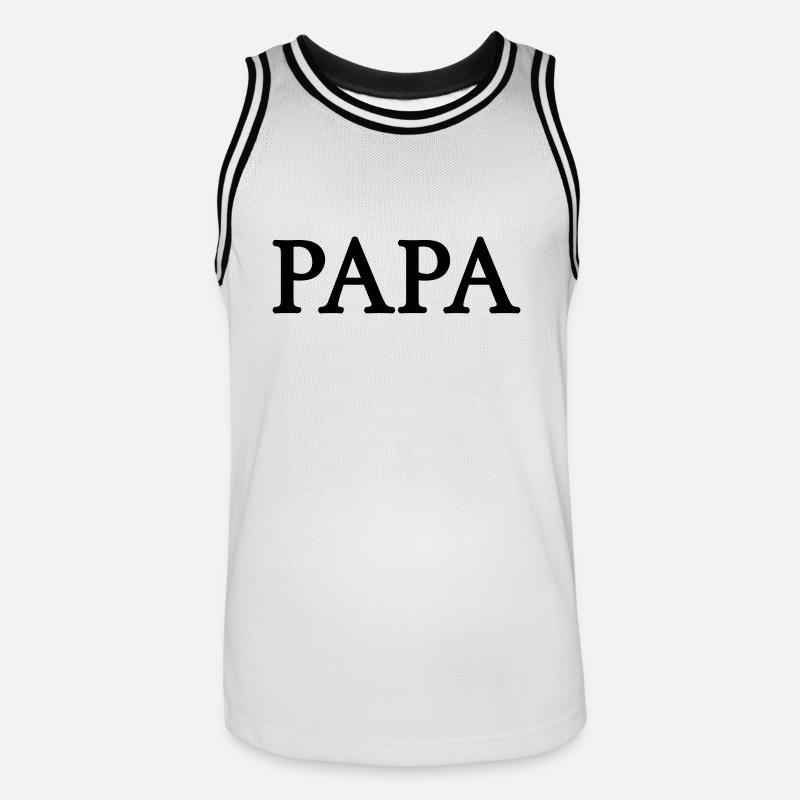 papa (1c) - Maillot de basket Homme - blanc/noir