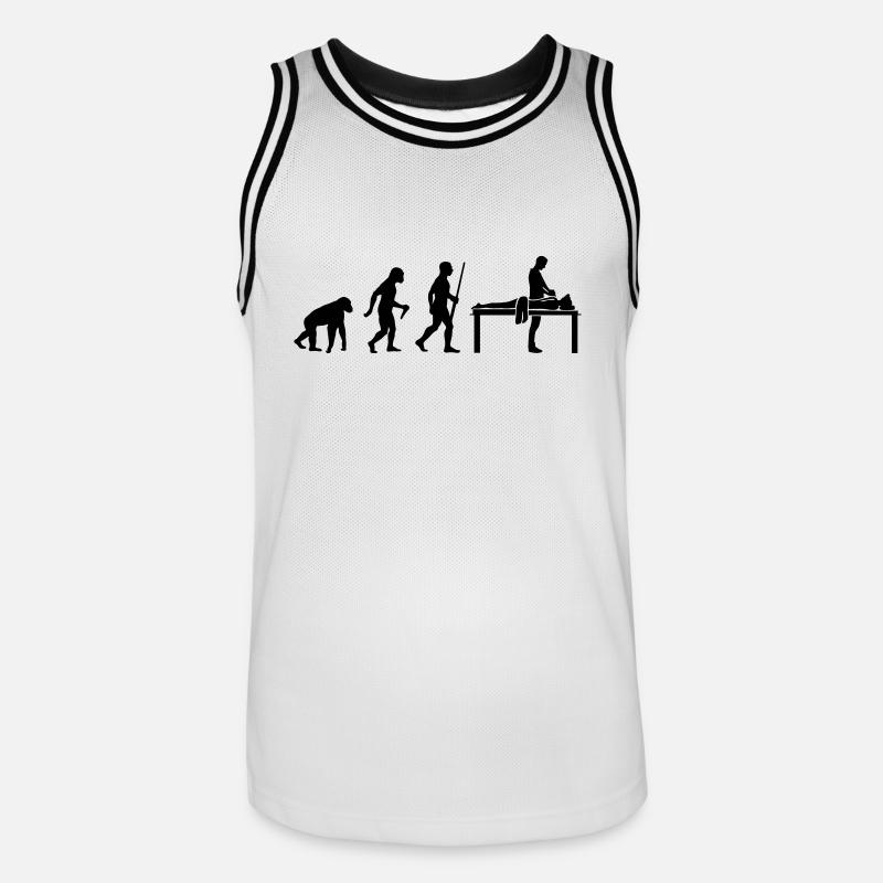 Massage Évolution - Maillot de basket Homme - blanc/noir