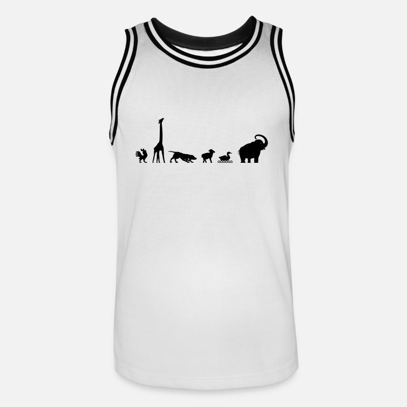 Arche, evolution - Männer Basketball-Trikot - Weiß/Schwarz