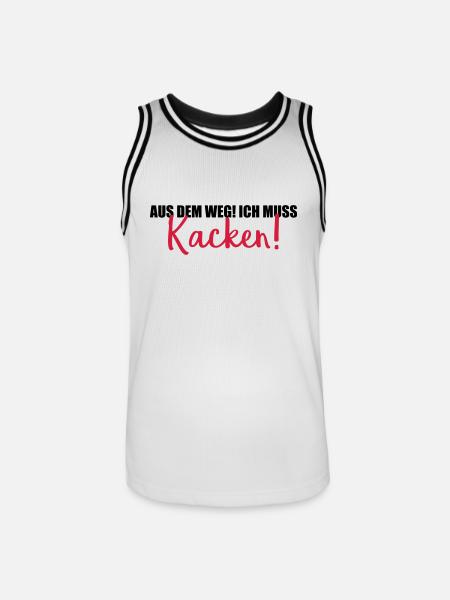 aus dem weg kacken - Männer Basketball-Trikot - Weiß/Schwarz
