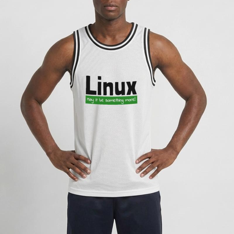 Linux Computer Computerarbeit witzige Sprüche Nerd Männer Basketball-Trikot