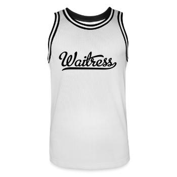 Serveuse - Maillot de basket Homme - blanc/noir - Devant - AI Model Male 185 dark (185cm)