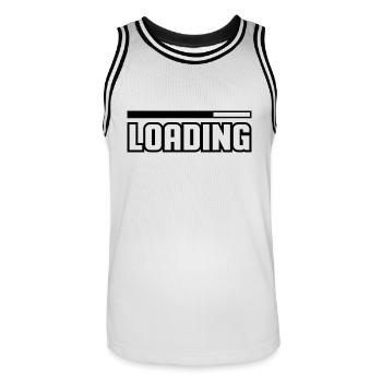 Loading - Men's Basketball Jersey - white/black - Front - AI Model Male 185 dark (185cm)