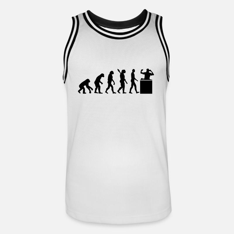 Evolution DJ - Maillot de basket Homme - blanc/noir