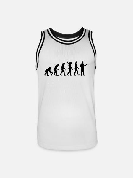 Evolution Garçon - Maillot de basket Homme - blanc/noir