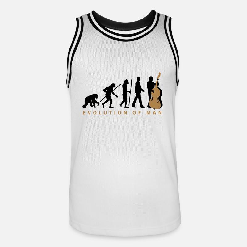 evolution_kontrabass_11_2016_2c02 - Männer Basketball-Trikot - Weiß/Schwarz