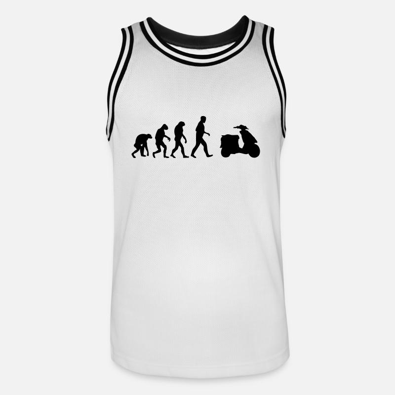 roller evolution - Männer Basketball-Trikot - Weiß/Schwarz