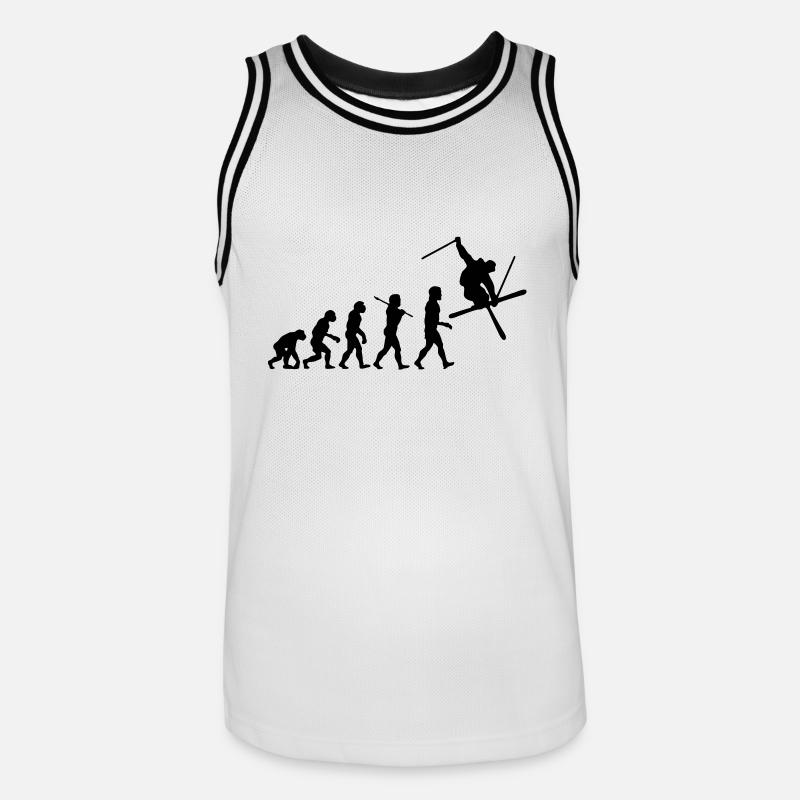 Ski Evolution - Men's Basketball Jersey - white/black
