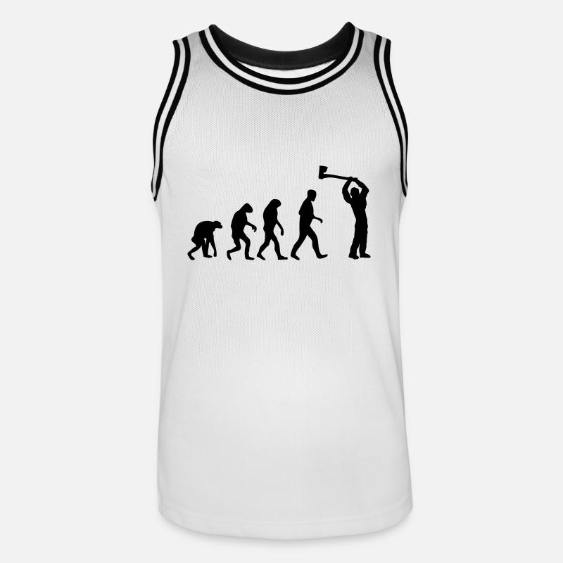 lumberjack evolution fun - Maillot de basket Homme - blanc/noir