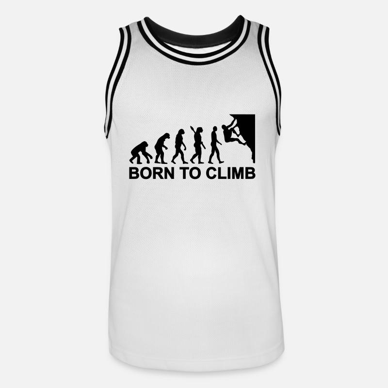 Evolution Klettern - Männer Basketball-Trikot - Weiß/Schwarz