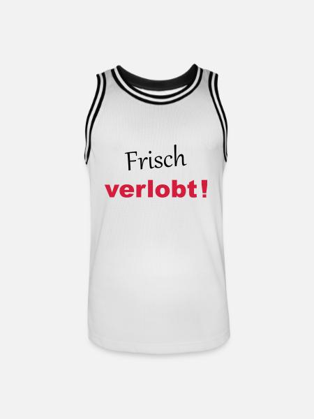 Frisch verlobt! - V2 - Männer Basketball-Trikot - Weiß/Schwarz