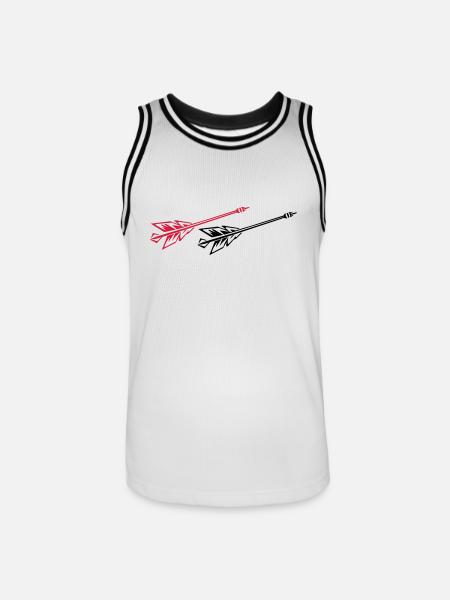 Darts team darts symbol - Men's Basketball Jersey - white/black