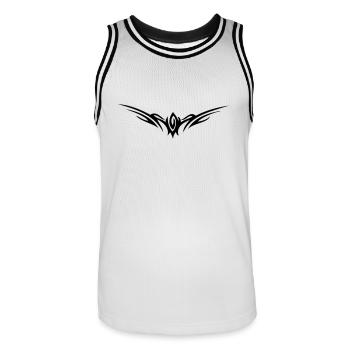 Tribal - Men's Basketball Jersey - white/black - Front - AI Model Male 185 dark (185cm)