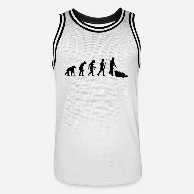 Gardener Evolution - Männer Basketball-Trikot - Weiß/Schwarz