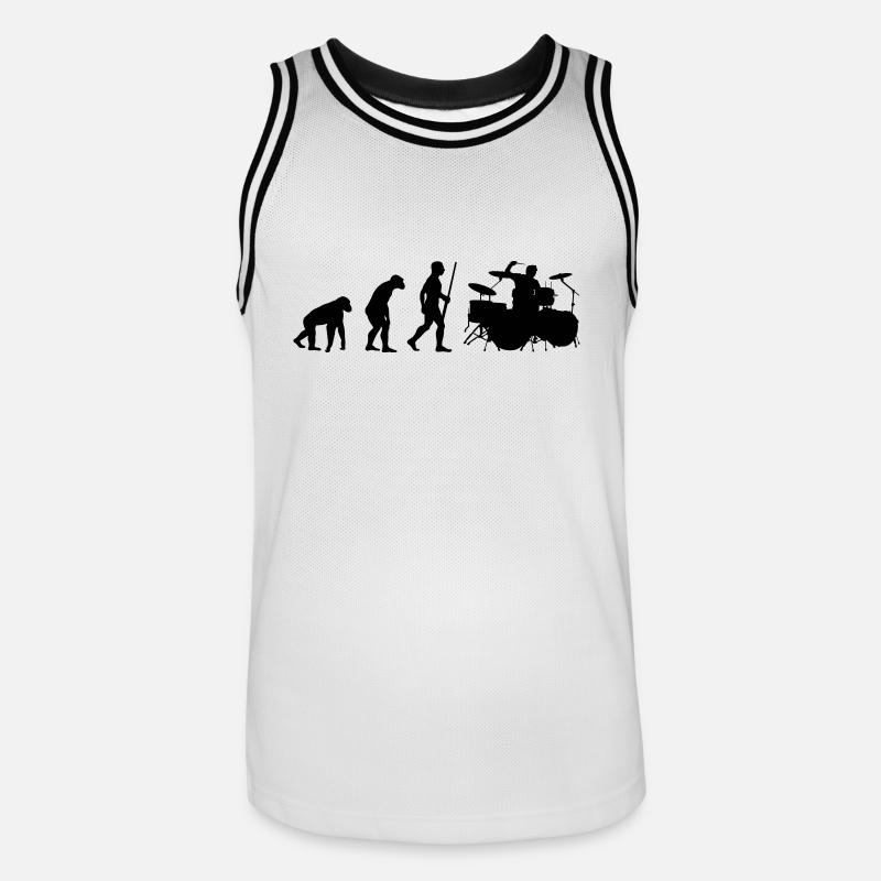 Drummer Evolution - Maillot de basket Homme - blanc/noir