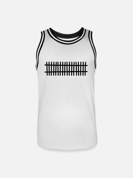Clôture - Maillot de basket Homme - blanc/noir