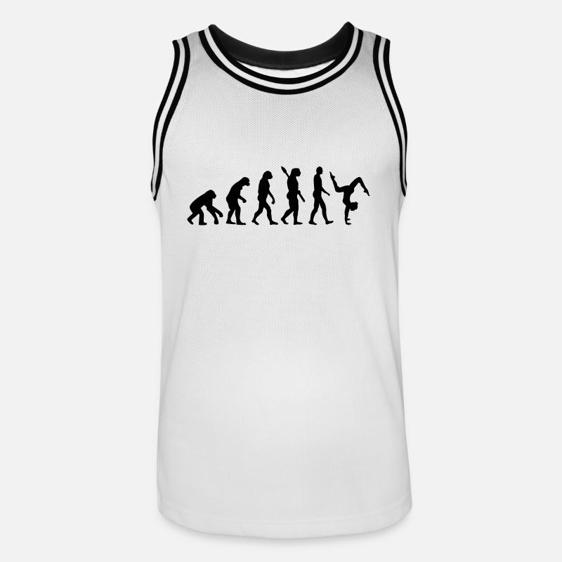 Évolution Gymnastique - Maillot de basket Homme - blanc/noir