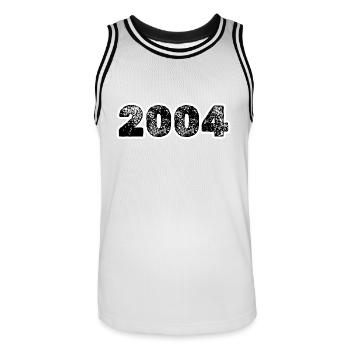 2004 - Maillot de basket Homme - blanc/noir - Devant - AI Model Male 185 dark (185cm)
