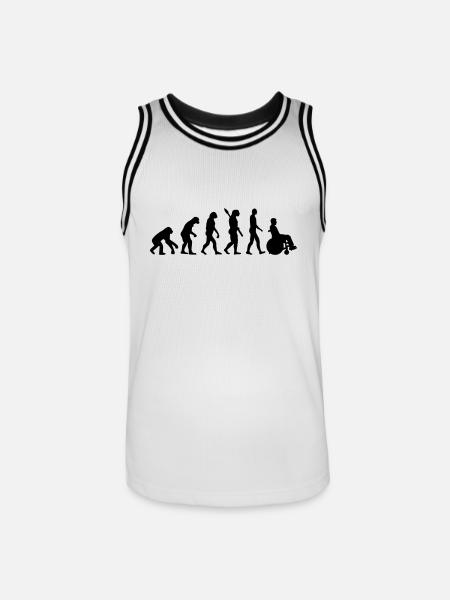 Rollstuhl - Männer Basketball-Trikot - Weiß/Schwarz
