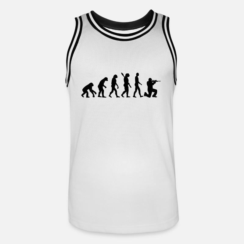 Evolution Airsoft - Maillot de basket Homme - blanc/noir