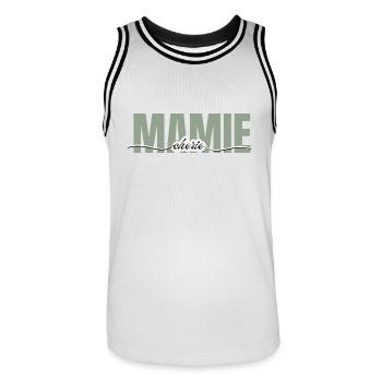 Granny Darling - Grandma Gift - Men's Basketball Jersey - white/black - Front - AI Model Male 185 dark (185cm)