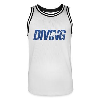 tauchen diving dive - Männer Basketball-Trikot - Weiß/Schwarz - Vorne - AI Model Male 185 dark (185cm)