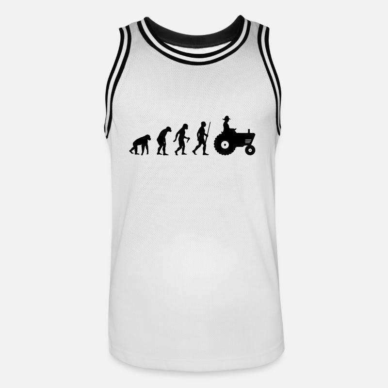 Farmer Evolution - Männer Basketball-Trikot - Weiß/Schwarz