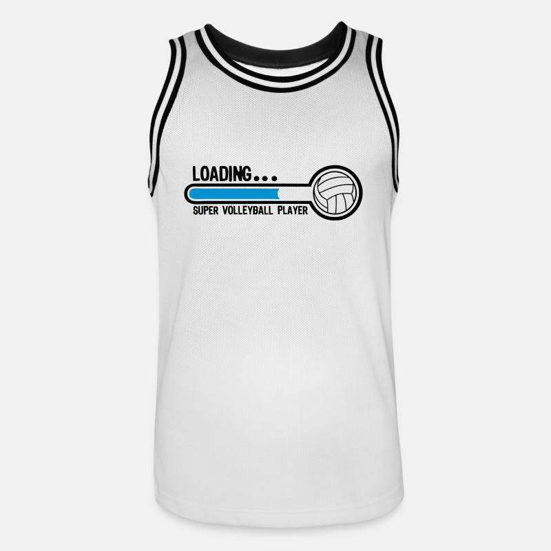 volleyball loading super player1 - Maillot de basket Homme - blanc/noir