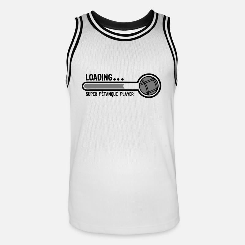 petanque boule loading super player1 - Maillot de basket Homme - blanc/noir