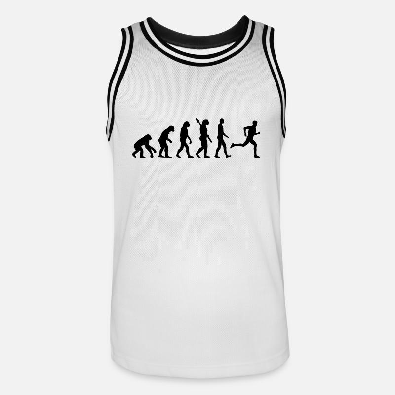 Évolution courir - Maillot de basket Homme - blanc/noir