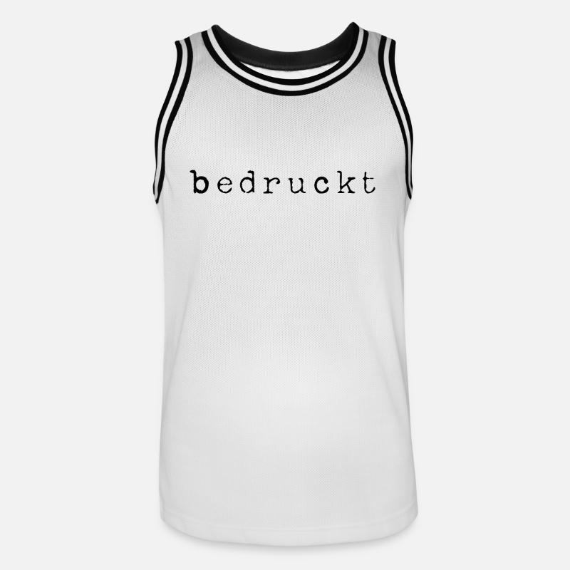 printed statement black - Men's Basketball Jersey - white/black